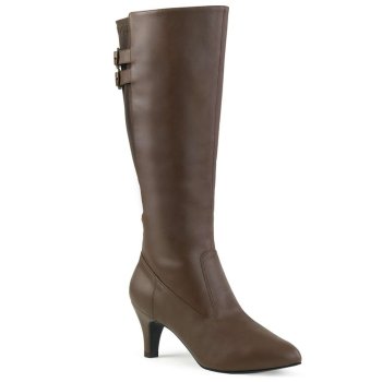 Botte a talon marron pour femme grande pointure taille 43 - discount