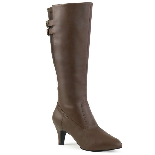 Botte a talon marron pour femme grande pointure taille 43 - discount
