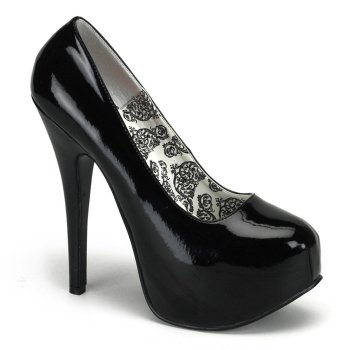 Escarpin burlesque plateforme noire vernis talon haut - taille 43 discount -