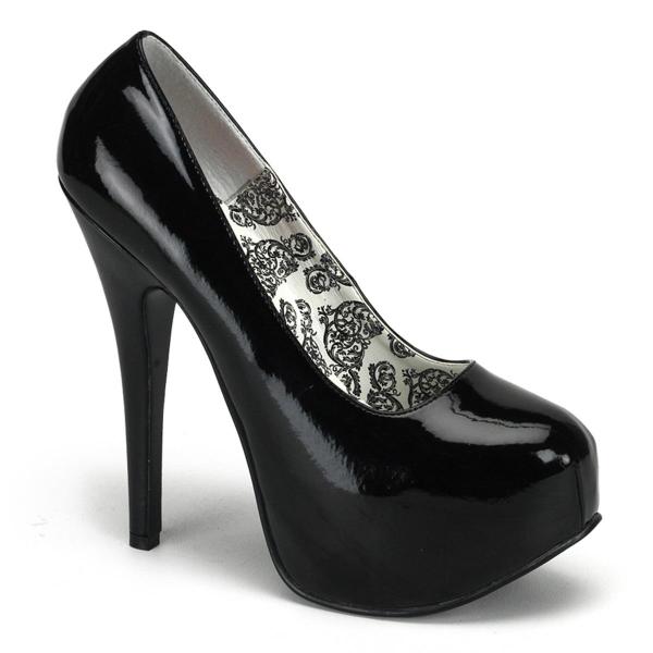 Escarpin burlesque plateforme noire vernis talon haut - taille 43 discount -