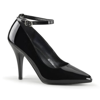 Escarpin à talon 10 cm noir vernis à bride cheville - taille 43 petit prix
