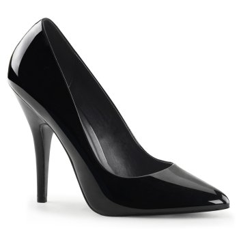 Escarpin noir vernis talon aiguille de 12 cm taille 43 discount