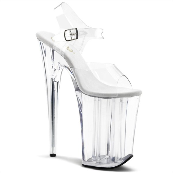 Sandales pole exotic transparentes à talon extrême 23 cm Infinity-908