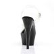 Sandale pole dance haut talon transparente à plateforme noire DISCOUNT pas cher taille 39