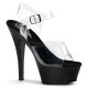 Sandale pole dance haut talon transparente à plateforme noire DISCOUNT pas cher taille 39