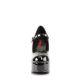 Escarpin plateforme noir vernis à talon bobine DISCOUNT pas cher taille 38.5