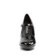 Escarpin classique noir vernis à petite plateforme et talon haut DISCOUNT petit prix taille 39