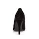 Escarpin noir velours talon haut de 12 cm grande taille du 36 au 46 - vegan