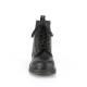Bottine gothique Demonia vegan noire à lacets et zip latéral métal petit talon