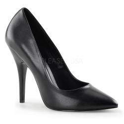 Escarpin noir mat talon haut de 12 cm petite et grande pointure du 35 au 46 - vegan