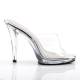 Mule transparente et argenté à haut talon aiguille plexi DISCOUNT petit prix taille 41