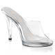Mule transparente et argenté à haut talon aiguille plexi DISCOUNT petit prix taille 41