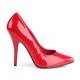 Escarpin rouge vernis à talon sexy de 12 cm - DISCOUNT petit prix grande taille 45