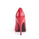 Escarpin rouge vernis à talon sexy de 12 cm - DISCOUNT petit prix grande taille 45
