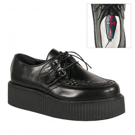 Creepers Demonia homme en cuir vegan noir - du 37 au 46- C le pied
