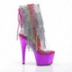 Bottine Gogo dancing Franges Strass | Plateforme Chrome Violet 18cm