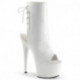 Chaussure pole dance ouverte blanche mate à talon aiguille | Adore