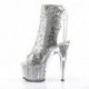 bottine pole exotic ouverte argentée talon 18 cm Pleaser