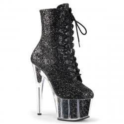 Bottines Pailletées Pole Exotic noire | Gogo dancing - ADORE-1020G