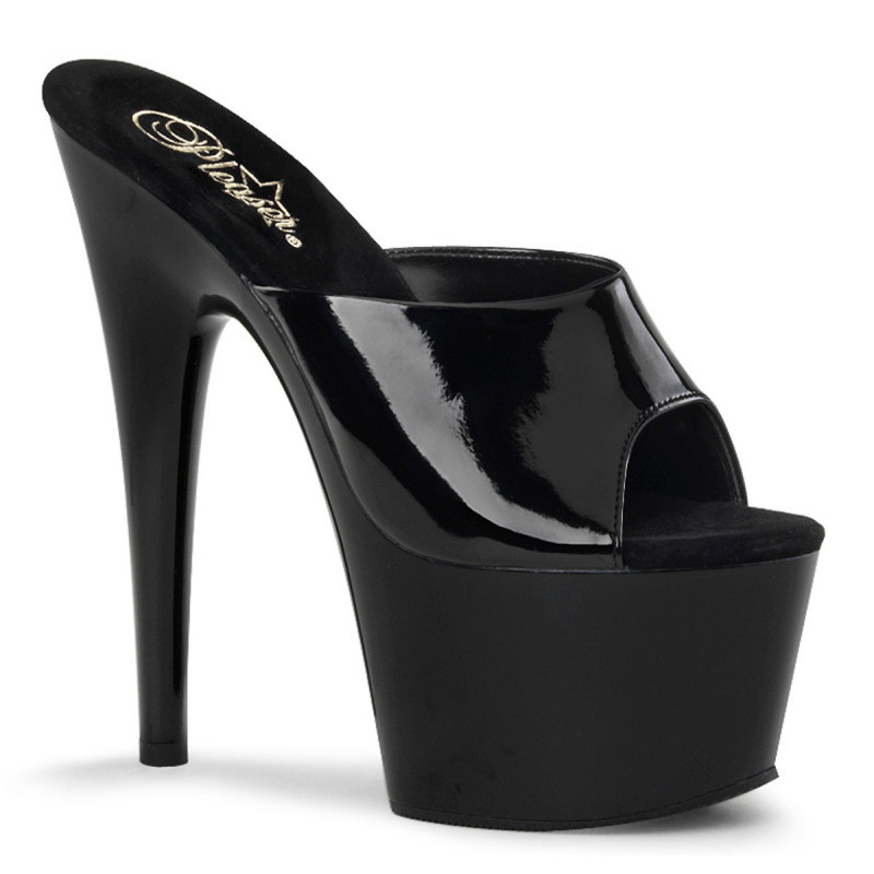 Mules plateforme noir online