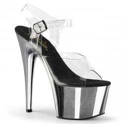Sandale pole dance transparente à talon 18 cm Pleaser ADORE 708/C/SCH