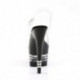 Sandale Pole Dance noire rayée transparente talon 18 cm | ADORE 708