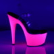 Chaussure de pole dance transparente avec plateforme Rose Fluo