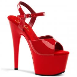 Sandale plateforme rouge talon 18 cm | ADORE-709