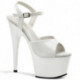 Sandale plateforme blanche talon 18 cm | ADORE-709