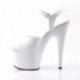 Sandale plateforme blanche talon 18 cm | ADORE-709