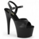 Sandale plateforme noire talon 18 cm | ADORE-709