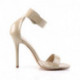Sandale beige à talon aiguille sexy de 12 cm