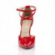 Escarpin rouge talon aiguille de 12 cm petite et grande pointure