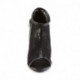 Escarpin en dentelle noire bout ouvert grande taille du 35 au 44