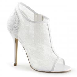 Escarpin dentelle blanche talon aiguille 12 cm