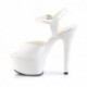 Sandale plateforme blanche talon 15 cm | Chaussure Pole Dance