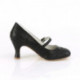 Chaussure années 50 rétro noire petit talon bobine