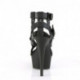 Sandale gladiateur noire à plateforme et haut talon sexy pour femme