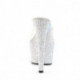 Chaussure Pole dance luxe avec plateforme et talon en strass semelle blanche et lanière transparente