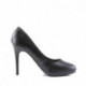 Escarpin petite plateforme noir à talon de 10 cm