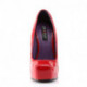 Escarpin bout carré rouge a plateforme et talon de 14 cm grande taille du 36 au 44
