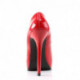 Escarpin bout carré rouge a plateforme et talon de 14 cm grande taille du 36 au 44