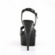 Sandale noire plateforme à talon strass de 15 cm | Pole dance