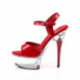 Chaussure Pole dance rouge à talon strass de 15 cm