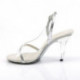 Sandale transparente et strass talon plexi 10 cm