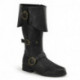 Bottes pirate noires a revers corsaire