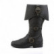 Bottes pirate noires a revers corsaire