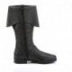 Bottes pirate noires a revers corsaire