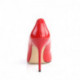 Escarpin talon aiguille 10 cm rouge vernis