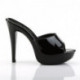 Mule plateforme noire vernis talon aiguille